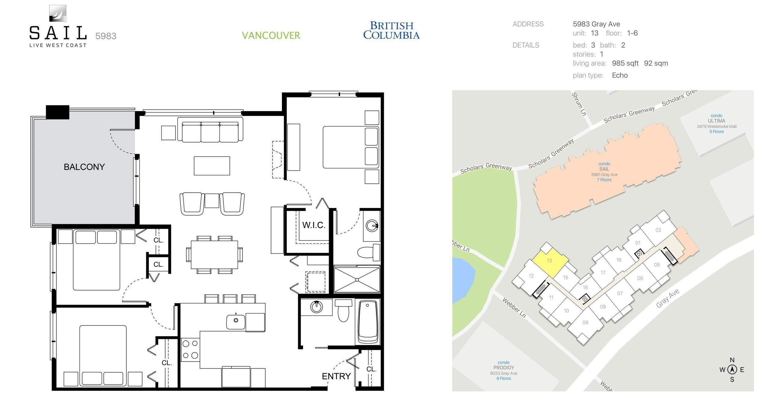 513 5983 Gray Avenue - MLS&reg; # R3025603