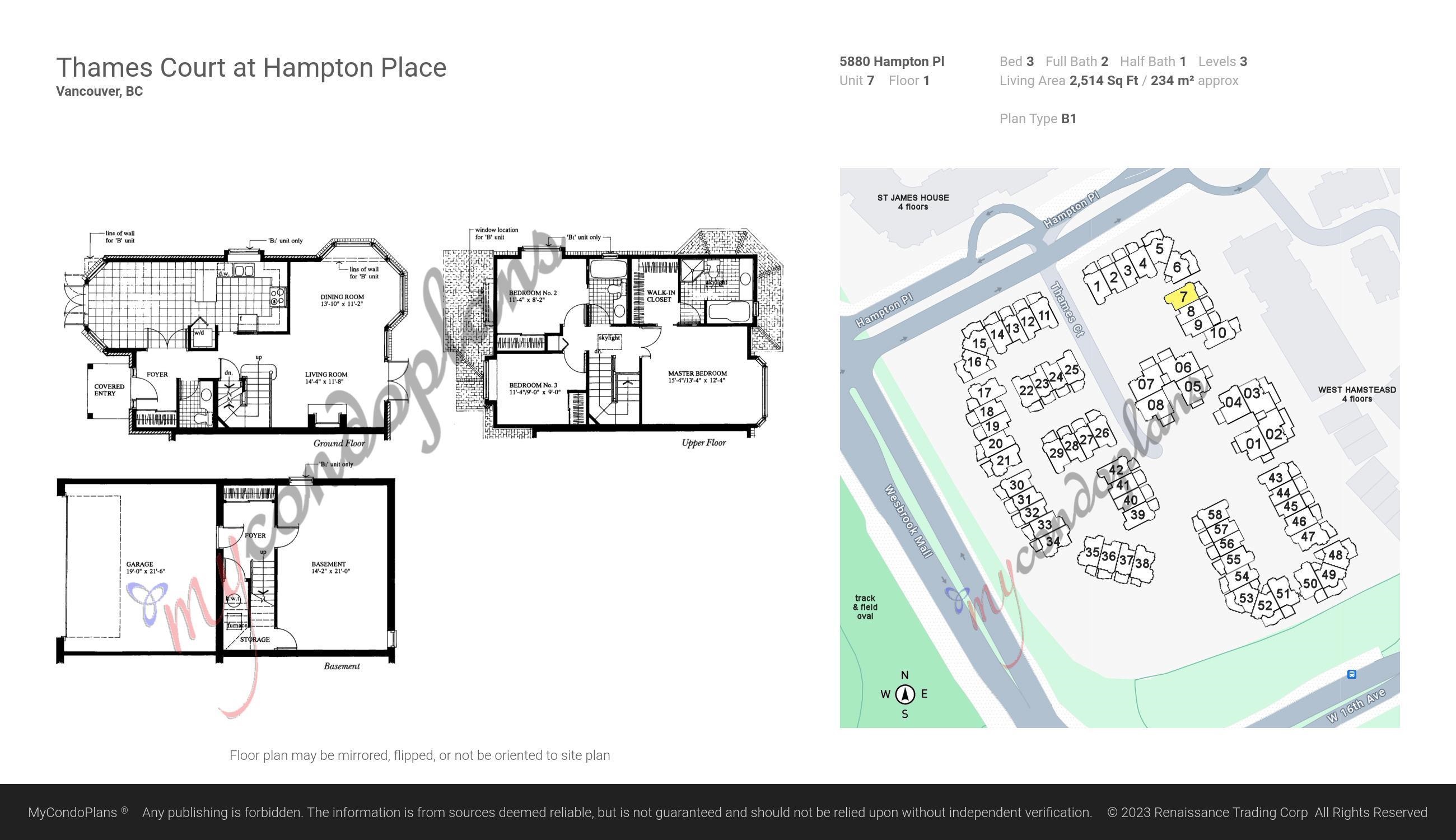 7 5880 Hampton Place - MLS&reg; # R3142707