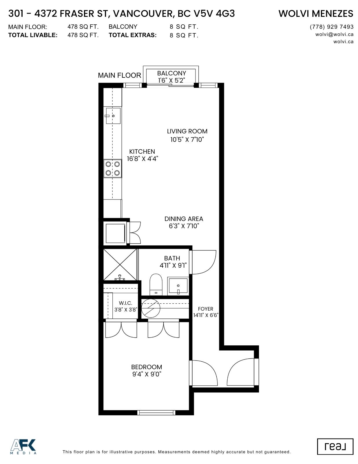 301 4372 Fraser Street - MLS&reg; # R3155954