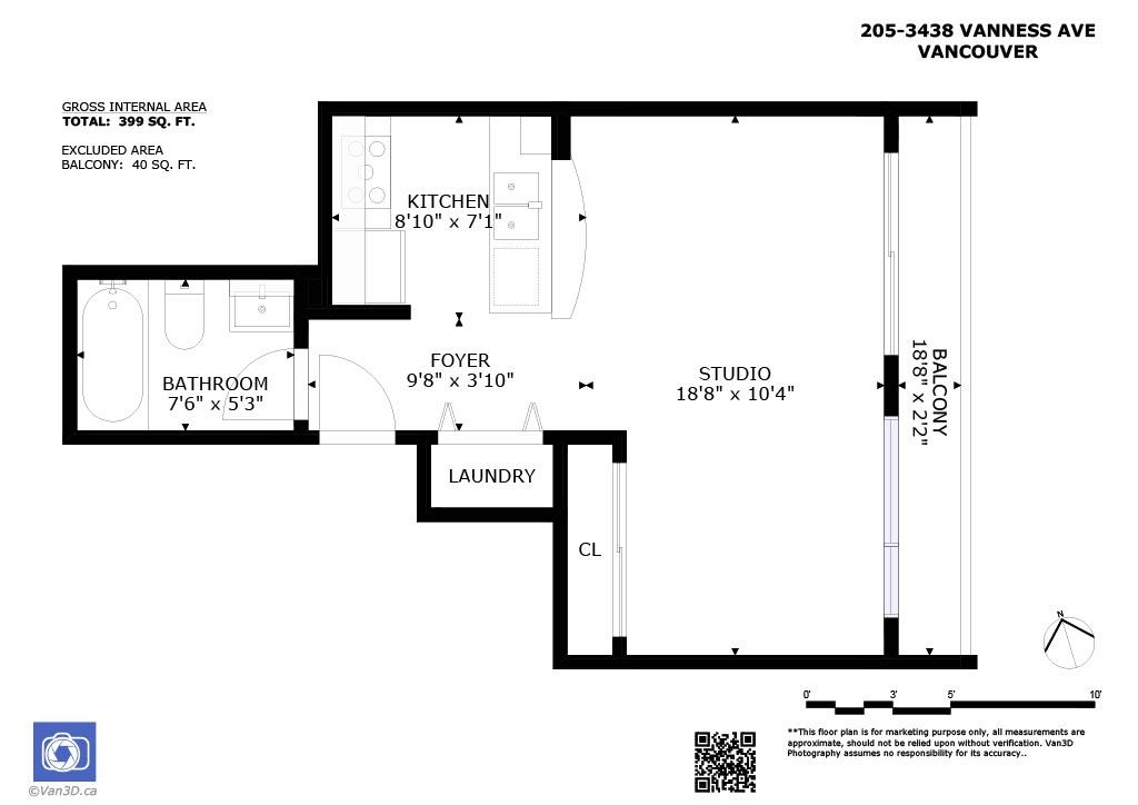 205 3438 Vanness Avenue - MLS&reg; # R3172389